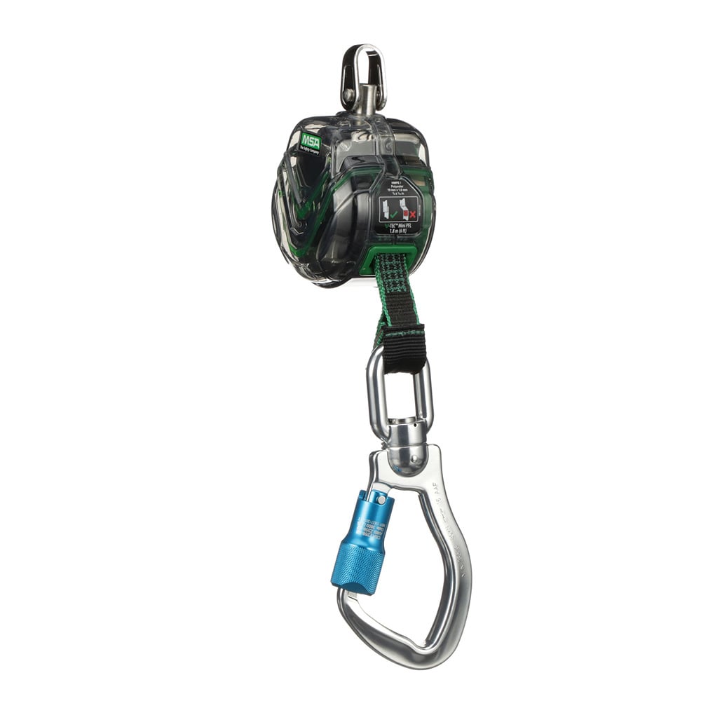 MSA V - TEC™ 6' Mini PFL, Single - Leg Connector & Alum Swivel Carabiner - Gorvex.com