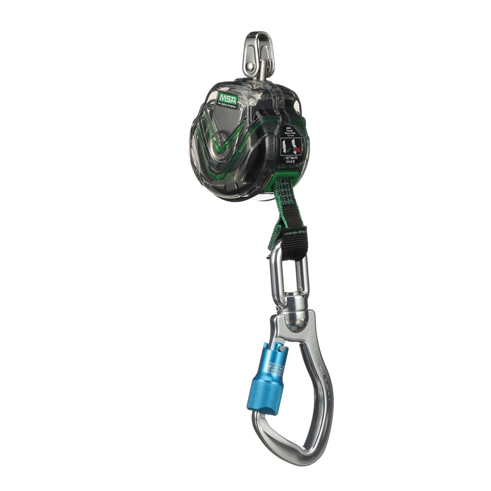 MSA V - TEC™ 6' Mini PFL, Single - Leg Connector & Alum Swivel Carabiner - Gorvex.com