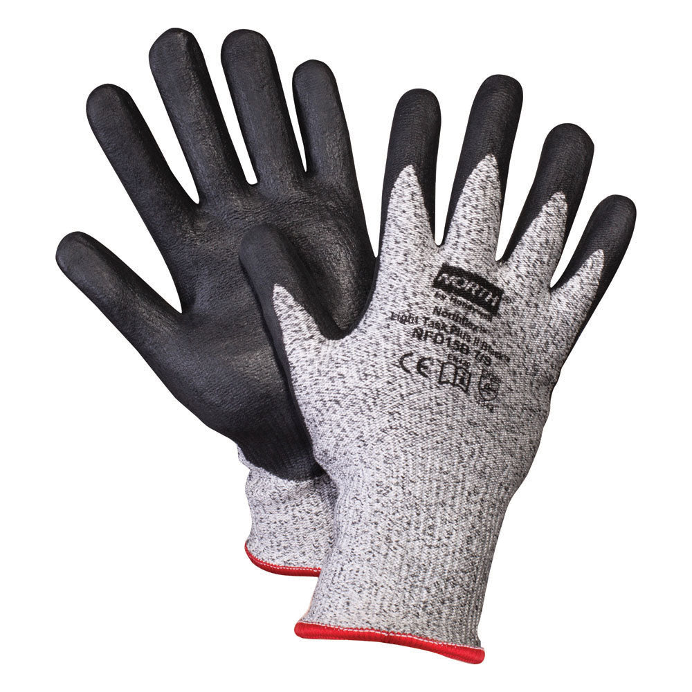 NorthFlex® Light Task Plus™ Dyneema Bi-Polymer Coated Glove, Gray, 1 dozen (12 pairs)