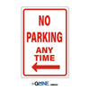 No Parking Any Time Left Arrow - Parking Control Sign, 18x12, Aluminum EGP Reflective - Gorvex.com