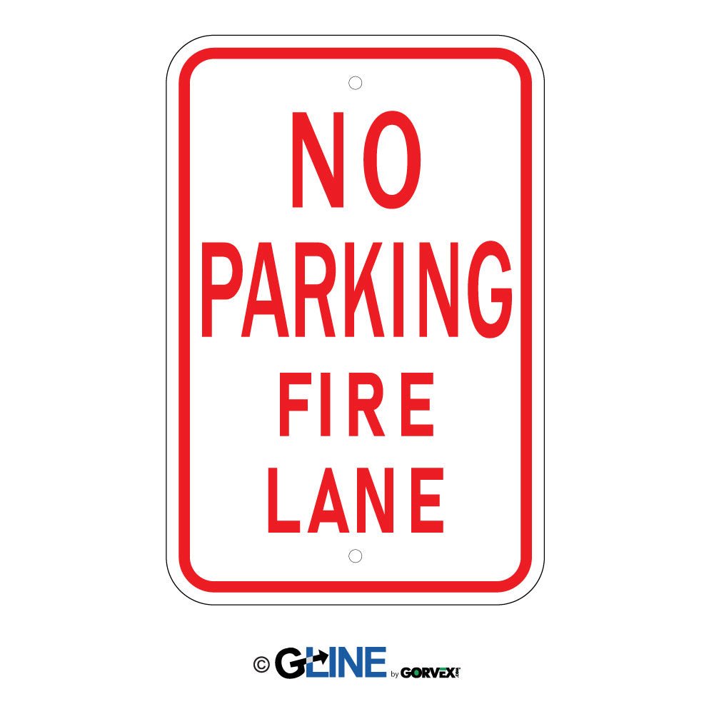 No Parking Fire Lane - Parking Control Sign, 18x12, Aluminum - Gorvex.com