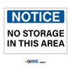 No Storage In This Area - Notice Sign - Gorvex.com