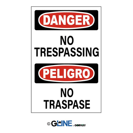 No Trespassing Peligro No Traspase Sign - Gorvex.com