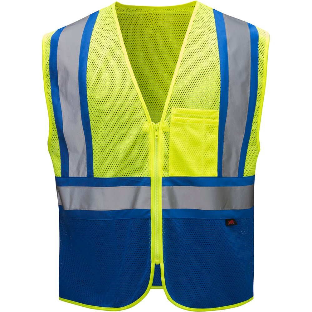 Non - ANSI Economy Multi - Colored Two - Tone Safety Vest - Gorvex.com