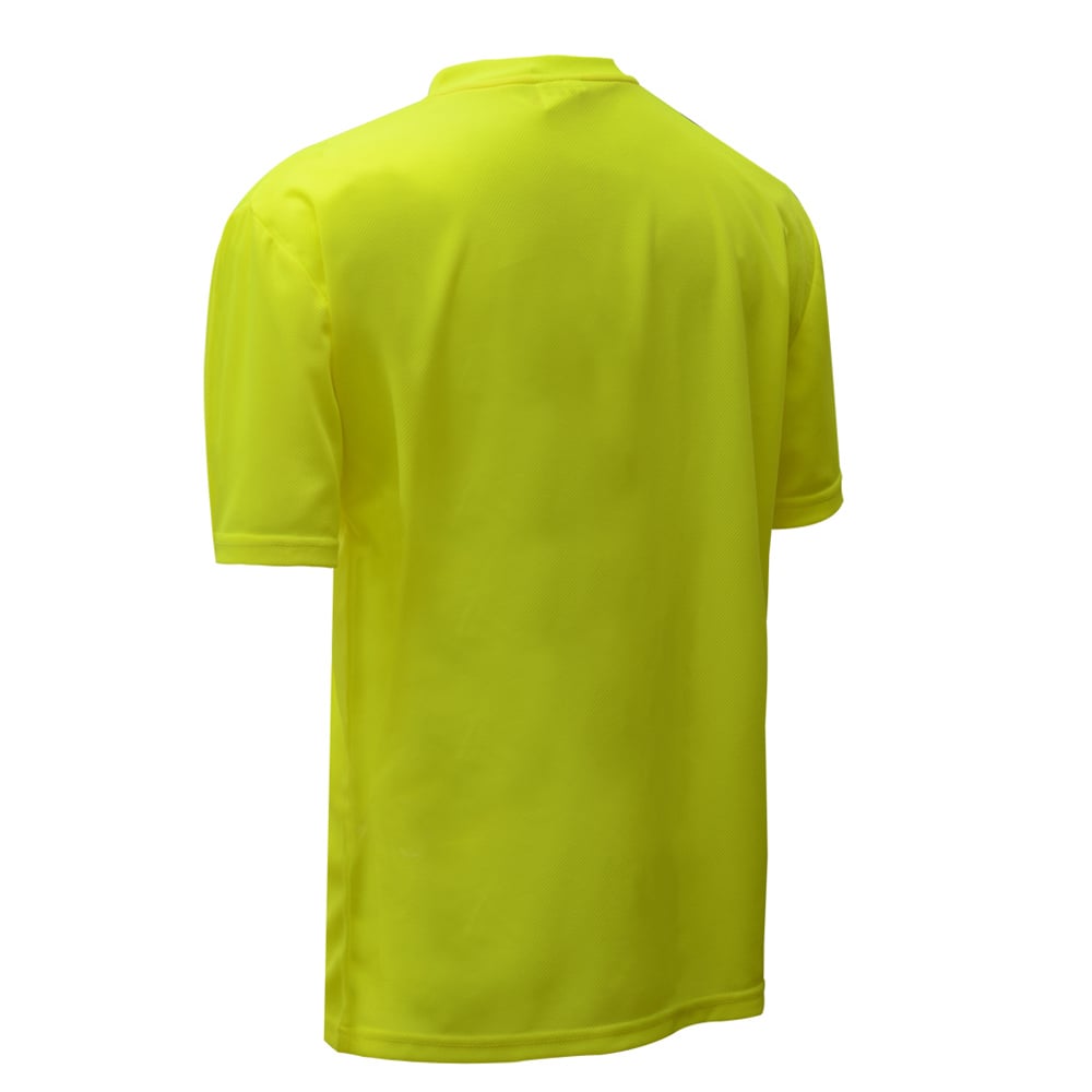 Non - ANSI Hi - Vis Safety T-Shirt, Short Sleeves with Chest Pocket - Gorvex.com