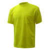 Non - ANSI Hi - Vis Safety T-Shirt, Short Sleeves with Chest Pocket - Gorvex.com