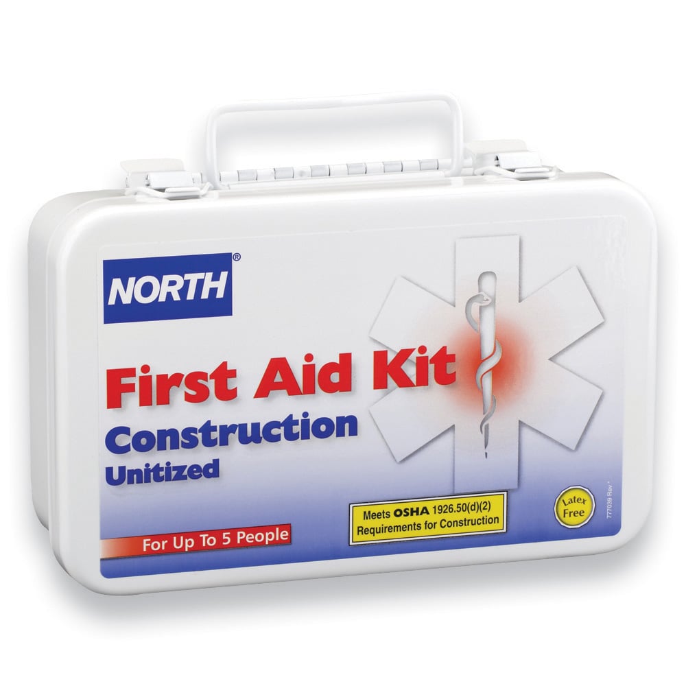 North Construction First Aid Kit, Steel 10 Units, 1 unit
