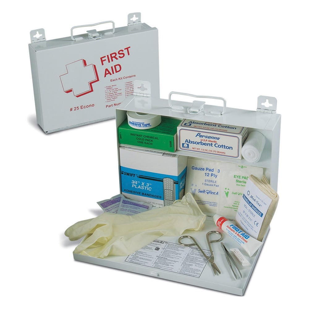 North Bulk Steel First Aid Kit, 25 Units, 1 unit