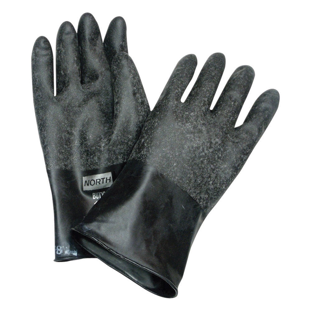 North Butyl™ Unsupported Glove, Rough Grip, 16 mil, 1 case (288 pairs)