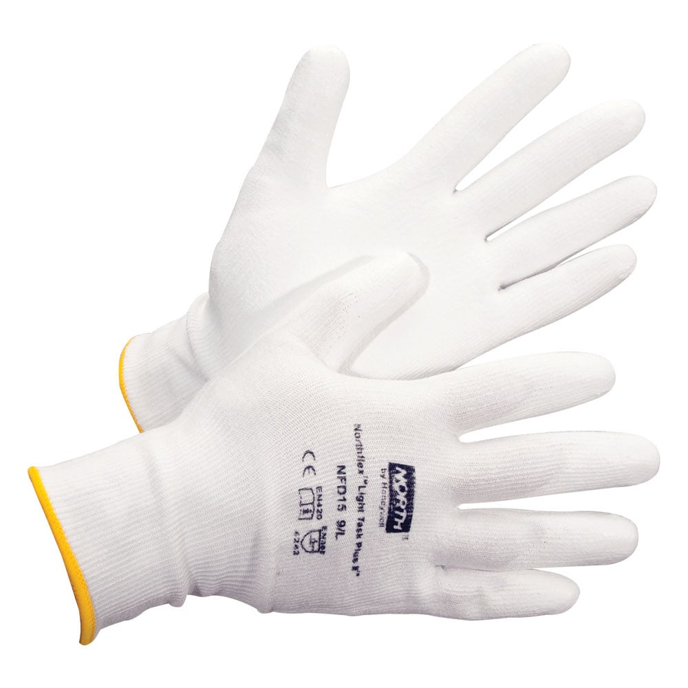 NorthFlex® Light Task Plus II™ Dyneema PU Coated Glove, White, 1 dozen (12 pairs) - Gorvex.com