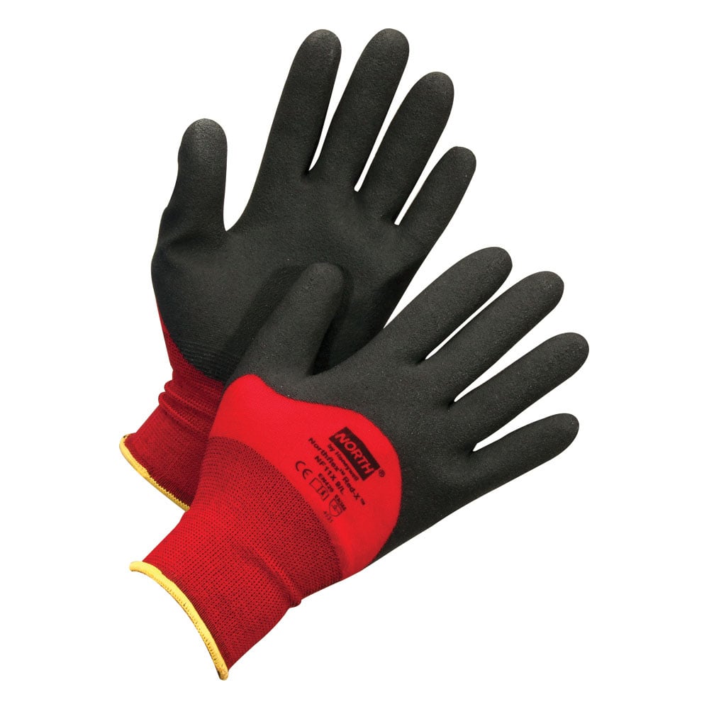 NorthFlex® Red - X™ PVC Knuckles Glove, 1 dozen (12 pairs) - Gorvex.com