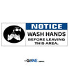 Notice Wash Hands Before Leaving This Area With Picto Banner - Gorvex.com