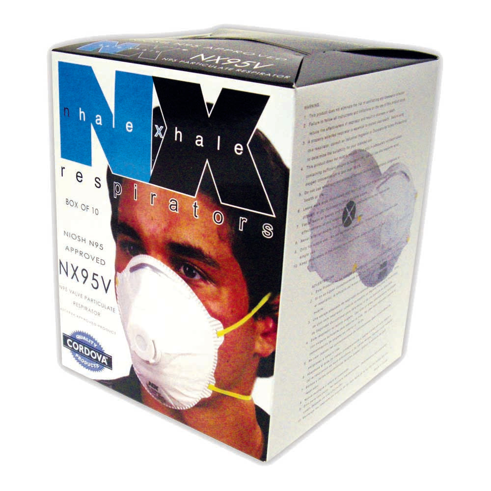 Cordova NX95V N95 Particulate Disposable Respirator with Valve, 1 box (10 pieces)