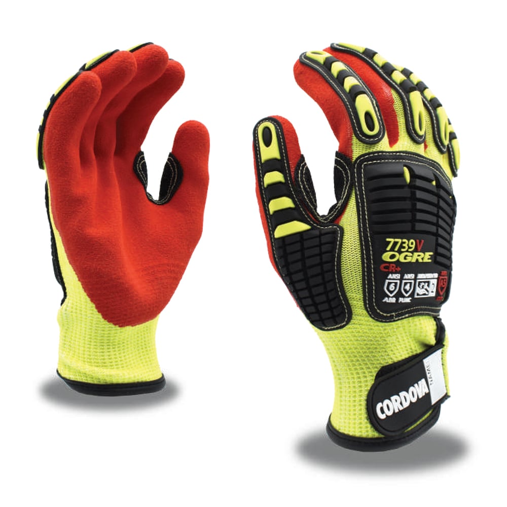 OGRE - CR+™ HPPE/Glass/Steel Glove with Sandy Nitrile Coating & TPR, 1 pair - Gorvex.com