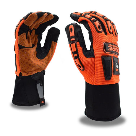 OGRE™ Hi Vis Spandex/Synthetic Leather Gloves with Dots, 1 pair - Gorvex.com