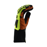 OGRE™ Hi Vis Spandex/Synthetic Leather Gloves with Dots, 1 pair - Gorvex.com