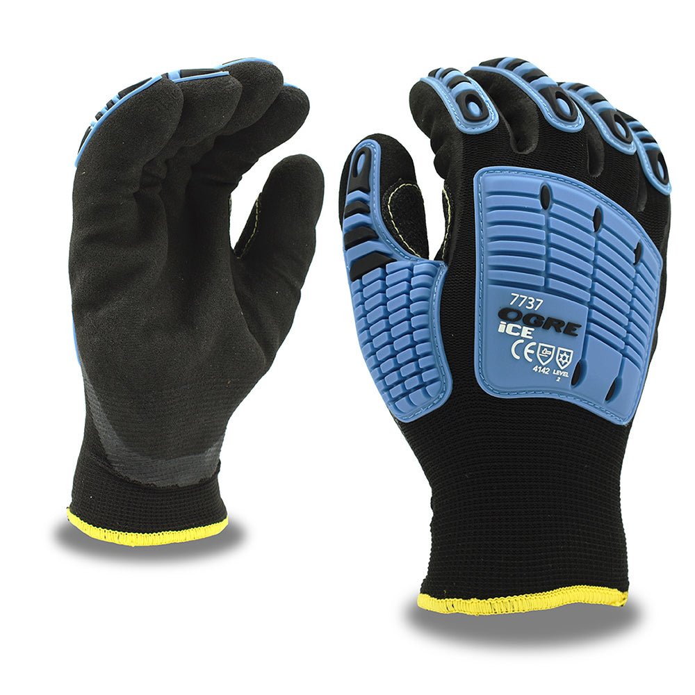 OGRE - ICE™ Polyester/Acrylic Thermal Glove with Sandy Nitrile Coating, 1 pair - Gorvex.com