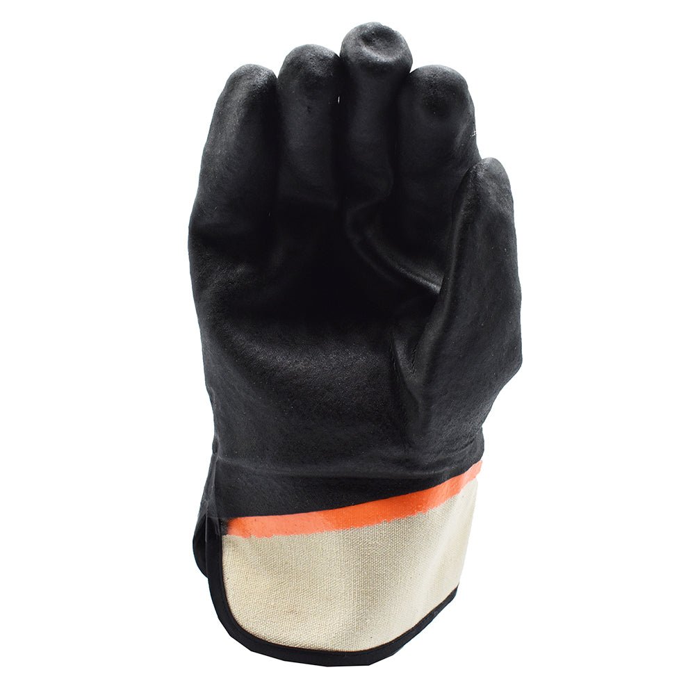 OIL - DEMON Double Dipped Jersey - Lined PVC Supported Glove/Safety Cuff, 1 dozen (12 pairs) - Gorvex.com