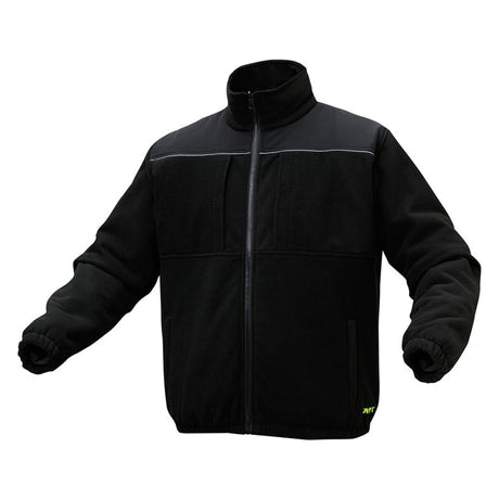 Onyx Fleece Full - Zip Hooded Sweatshirt with Reflective Piping - Gorvex.com