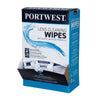 Portwest PA01 Lens Cleaning Wipes, 1 box (100 pieces)