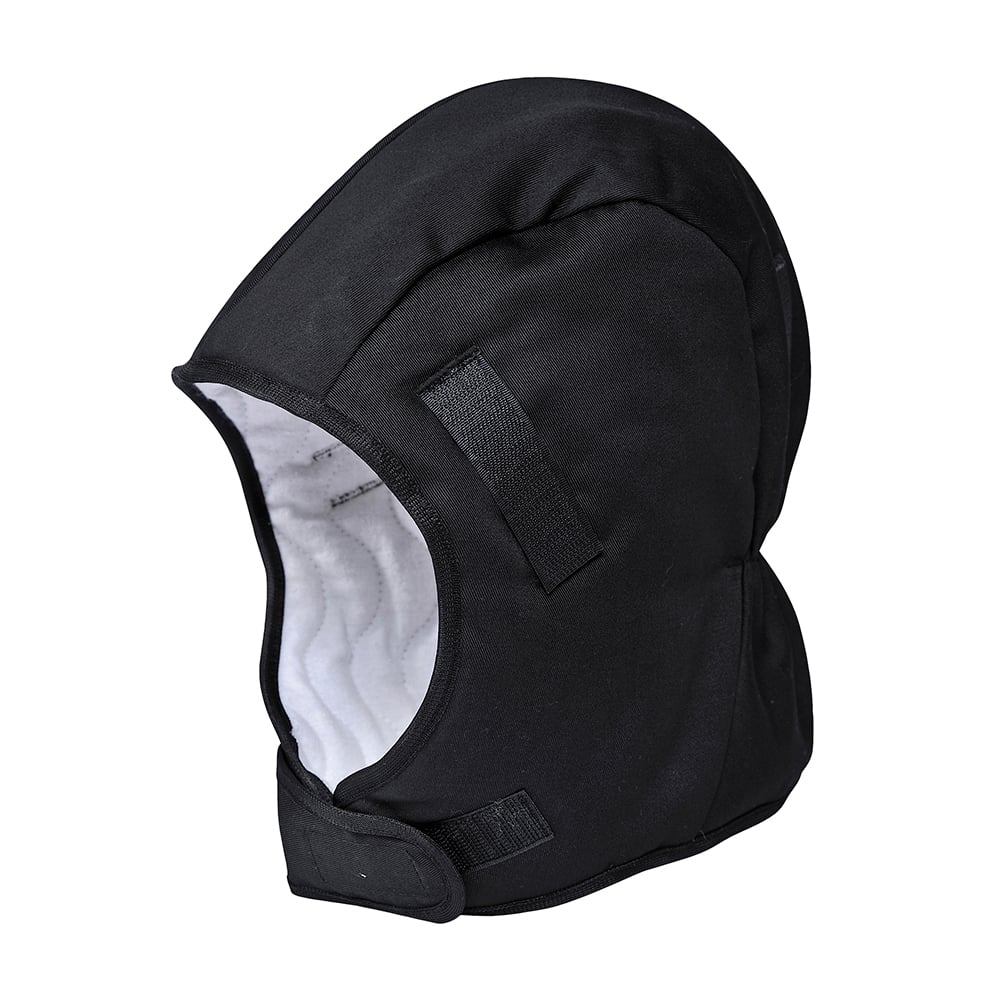 Portwest PA58 Helmet Winter Liner with Hook and Loop Straps, Black