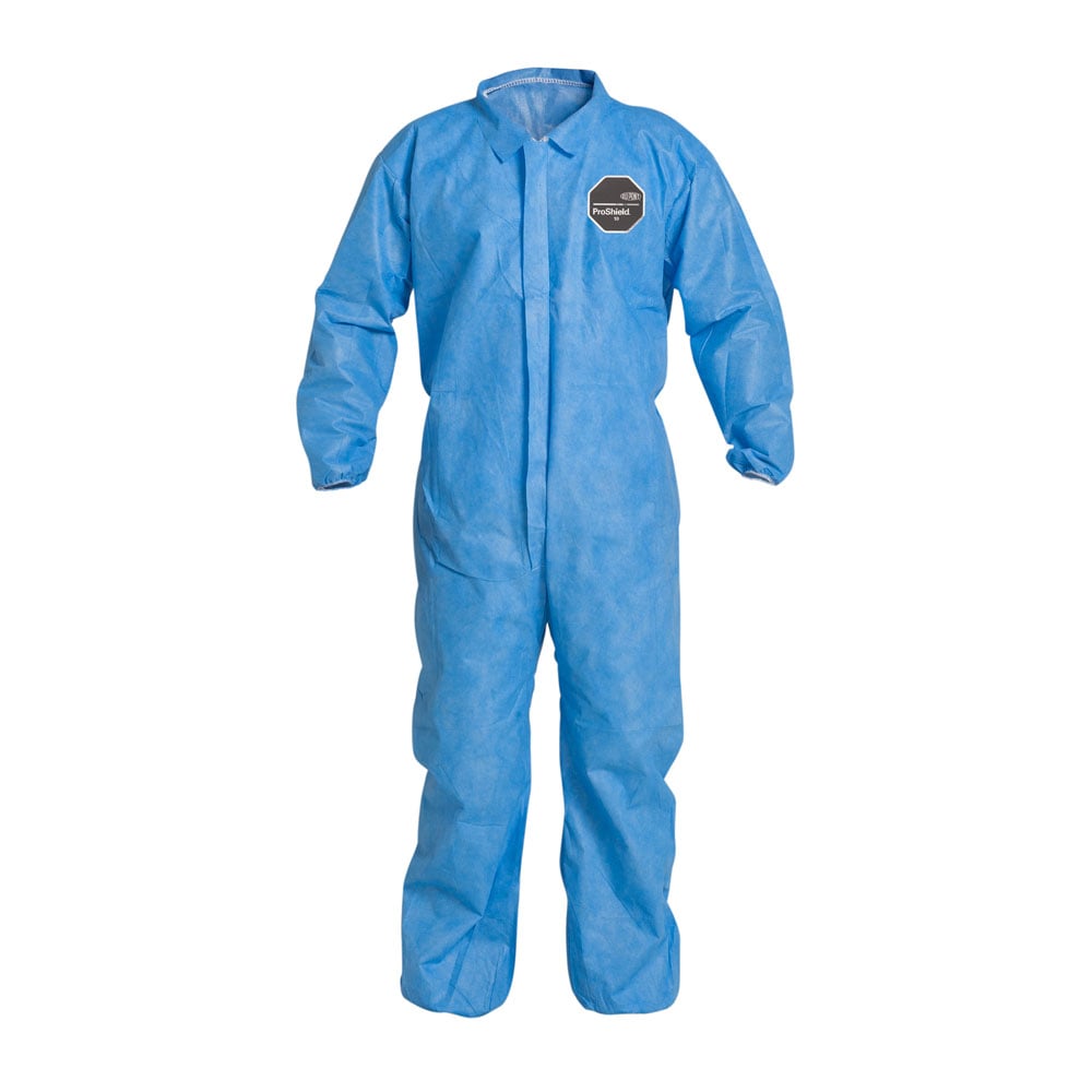 PB125S ProShield® Coverall with Collar, Elastic Wrist & Ankle, M - 5XL, 1 case (25 pieces) - Gorvex.com