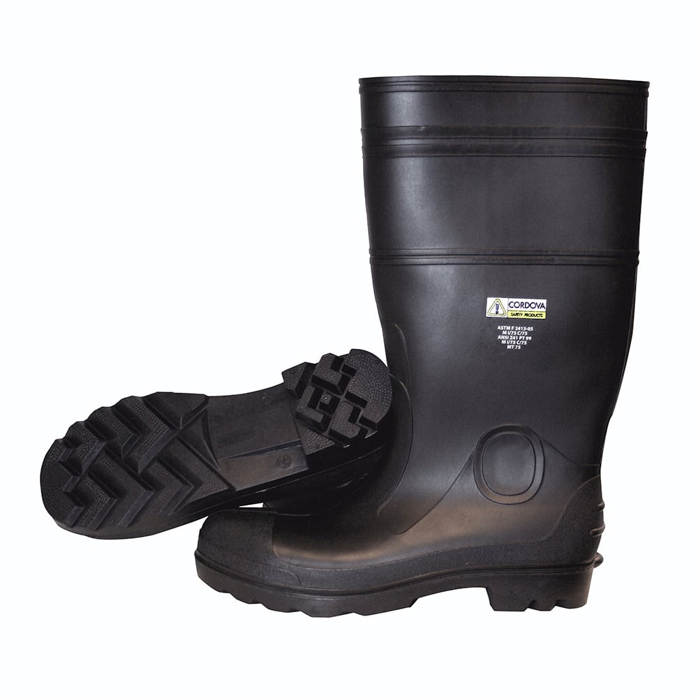 Cordova PB23 16" Plain Toe Boots with Black PVC Sole, 1 pair