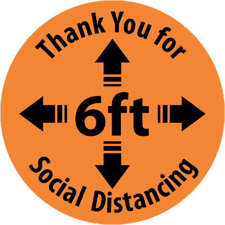 Thank You for Social Distancing PeopleFlow Social Distancing Spacer