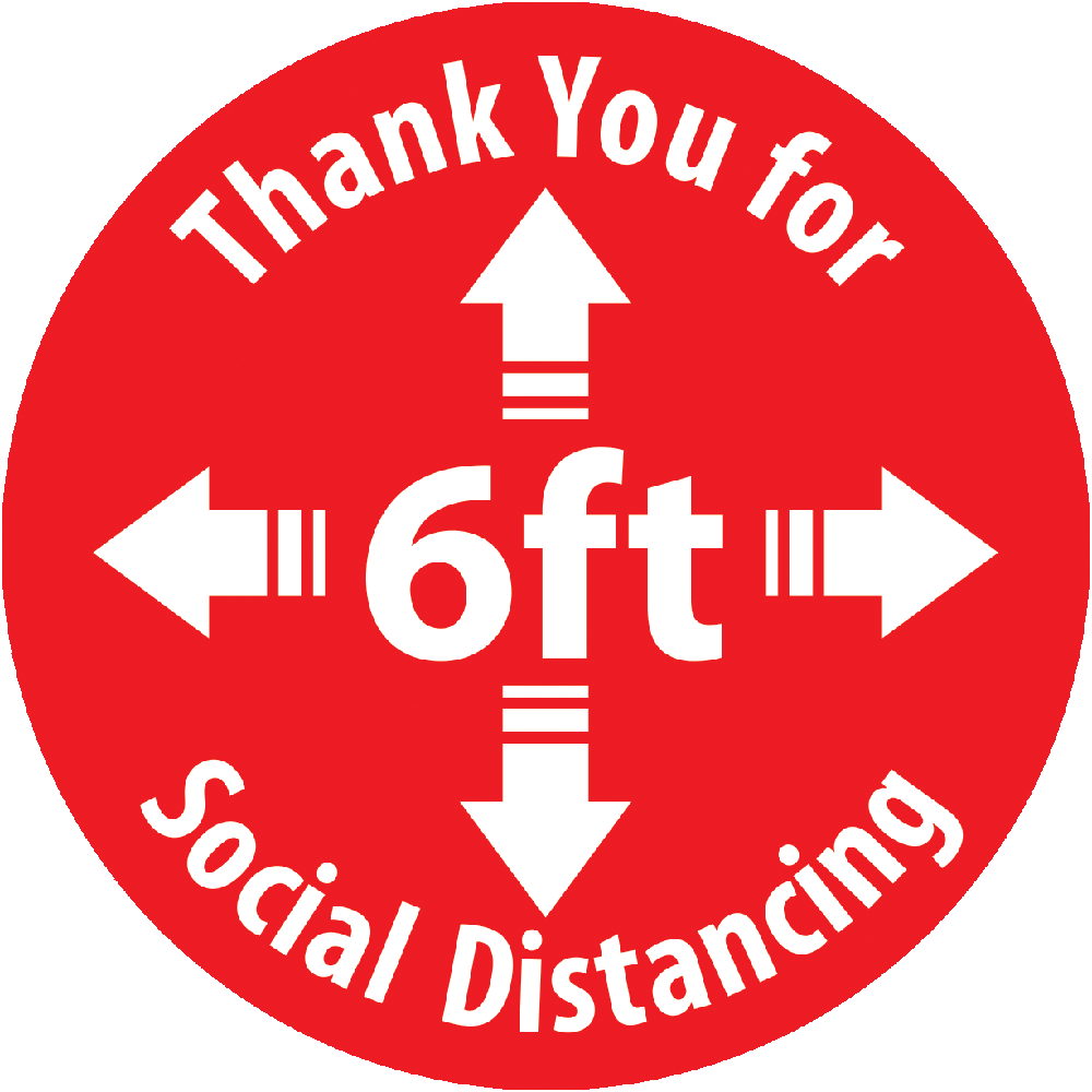 Thank You for Social Distancing PeopleFlow Social Distancing Spacer