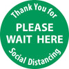 Please Wait Here PeopleFlow Social Distancing Spacer Decal