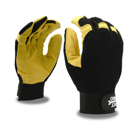 PIT - PRO™ Spandex/Deerskin Leather Gloves with Knuckle Protectors, 1 dozen (12 pairs) - Gorvex.com