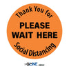 Please Wait Here PeopleFlow Social Distancing Spacer Decal - Gorvex.com