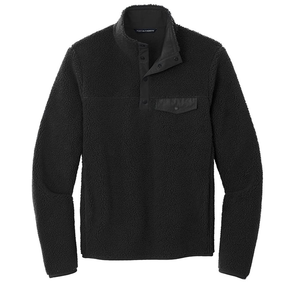 Port Authority F140 Camp Fleece Half Snap Pullover with Chest Pocket - Gorvex.com