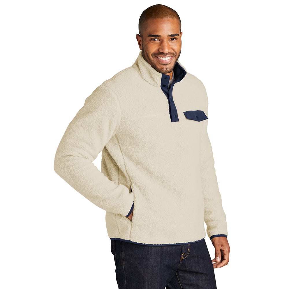 Port Authority F140 Camp Fleece Half Snap Pullover with Chest Pocket - Gorvex.com