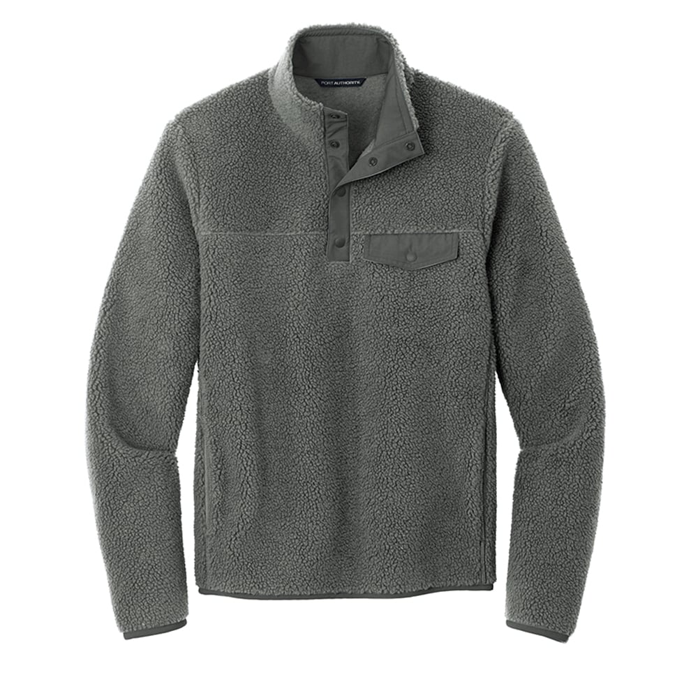 Port Authority F140 Camp Fleece Half Snap Pullover with Chest Pocket - Gorvex.com