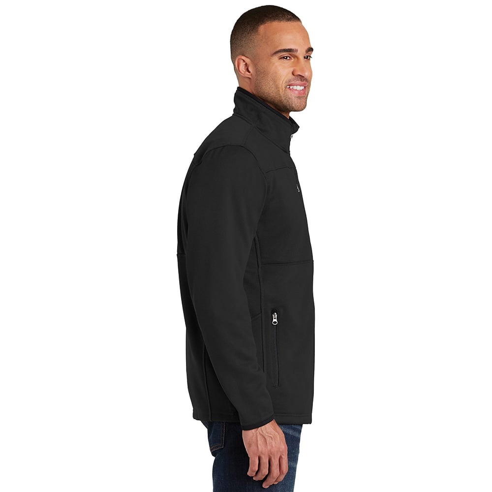 Port Authority F222 Pique Fleece Full Zip Jacket with Chest Pocket - Gorvex.com