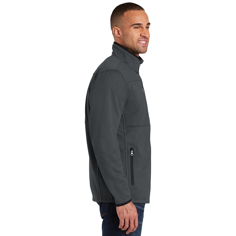 Port Authority F222 Pique Fleece Full Zip Jacket with Chest Pocket - Gorvex.com