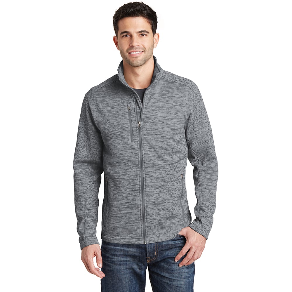 Port Authority F231 Digi Stripe Fleece Jacket with Chest Pocket - Gorvex.com