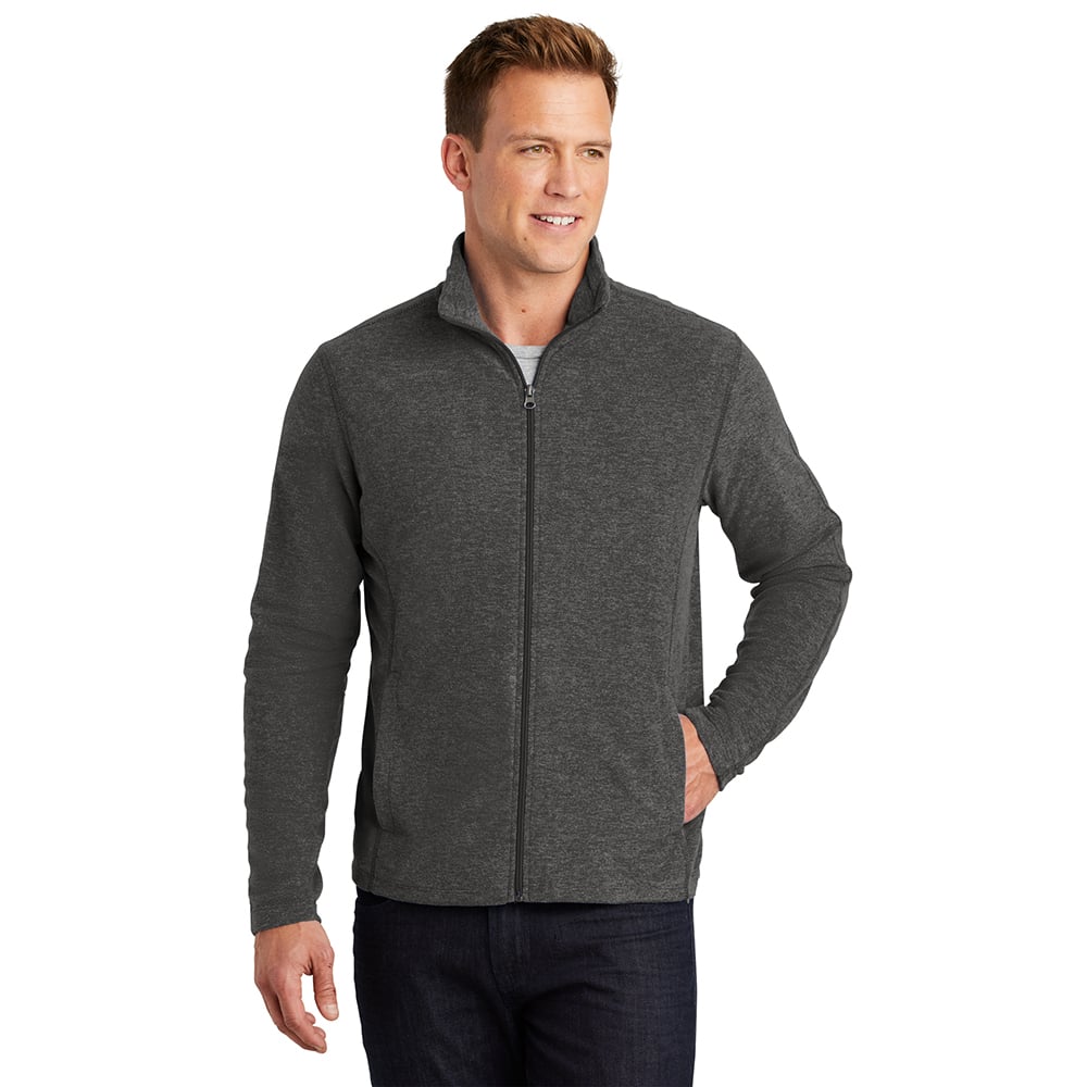 Port Authority F235 Lightweight Heather Microfleece Full Zip Jacket - Gorvex.com