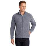 Port Authority F235 Lightweight Heather Microfleece Full Zip Jacket - Gorvex.com