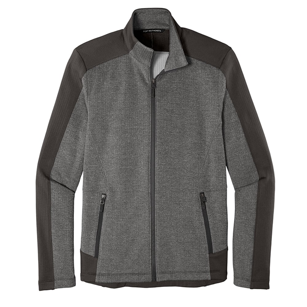 Port Authority F239 Midweight Grid Fleece Jacket with Zip Pockets - Gorvex.com