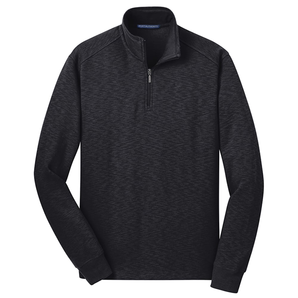 Port Authority F295 Slub Fleece 1/4 Zip Pullover with Rib Knit Cuffs - Gorvex.com