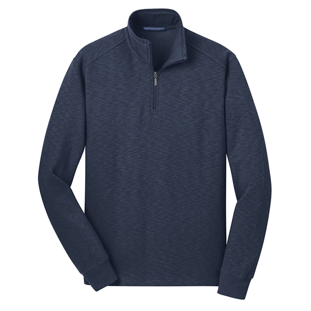 Port Authority F295 Slub Fleece 1/4 Zip Pullover with Rib Knit Cuffs - Gorvex.com