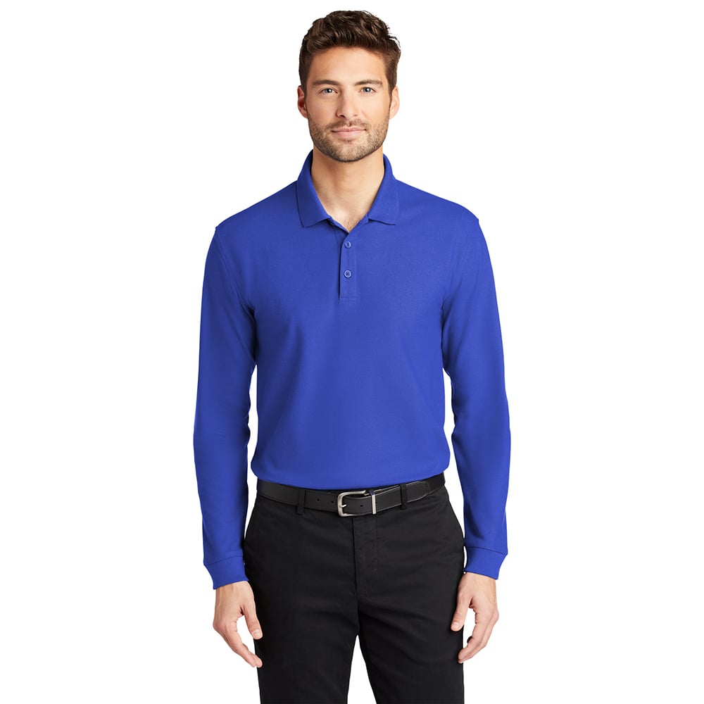 Port Authority K100LS Core Classic Long Sleeve Pique Polo - Gorvex.com