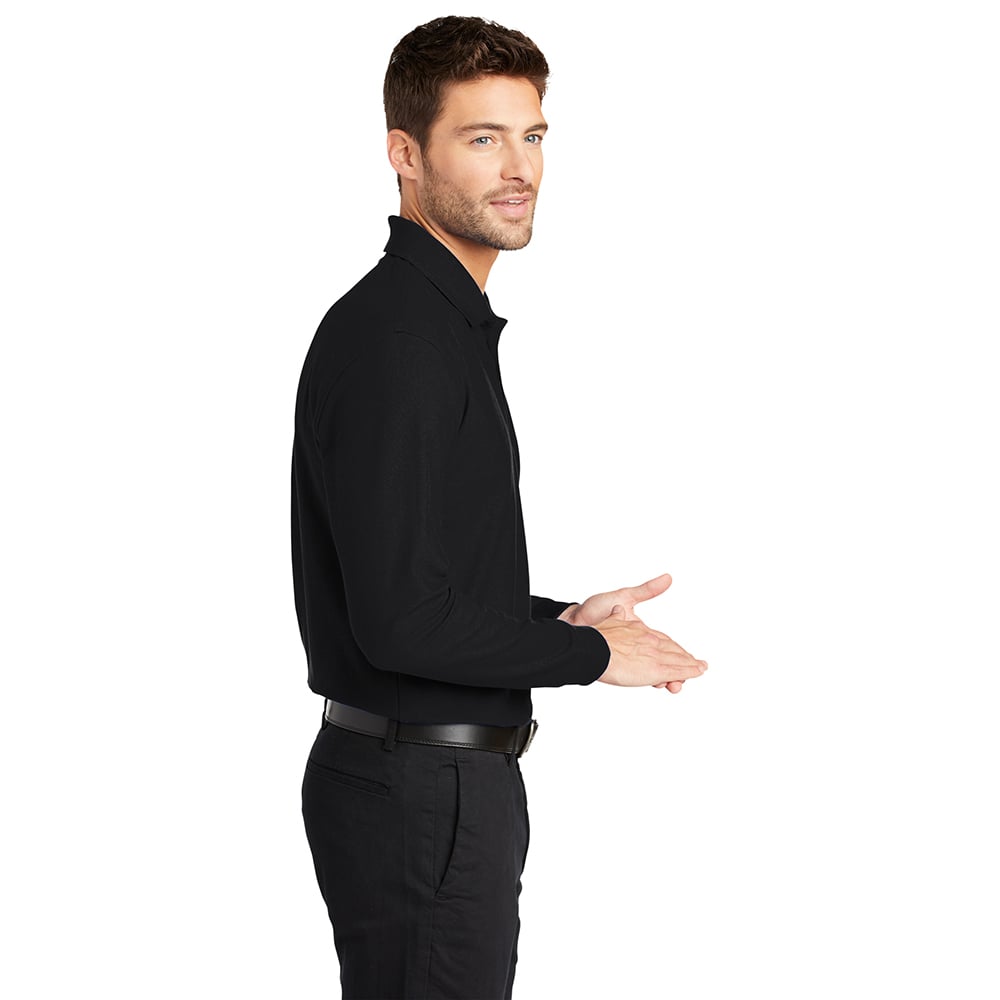 Port Authority K100LS Core Classic Long Sleeve Pique Polo - Gorvex.com