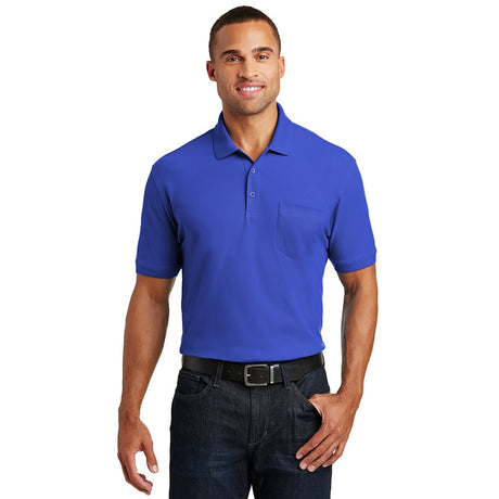 Port Authority K100P Core Classic Pique Polo Shirt with Pocket - Gorvex.com