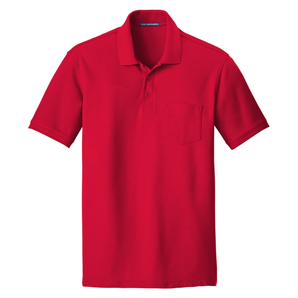 Port Authority K100P Core Classic Pique Polo Shirt with Pocket - Gorvex.com