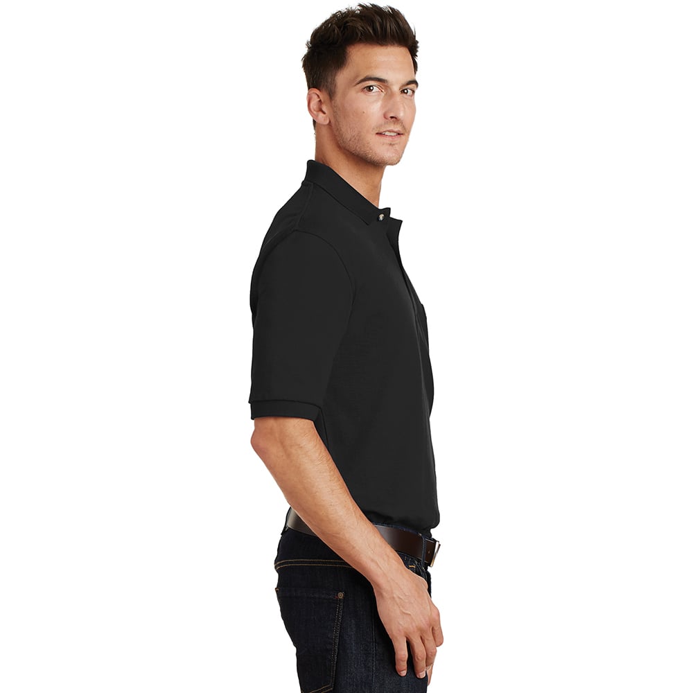 Port Authority K420P Heavyweight Cotton Pique Polo Shirt with Pocket - Gorvex.com