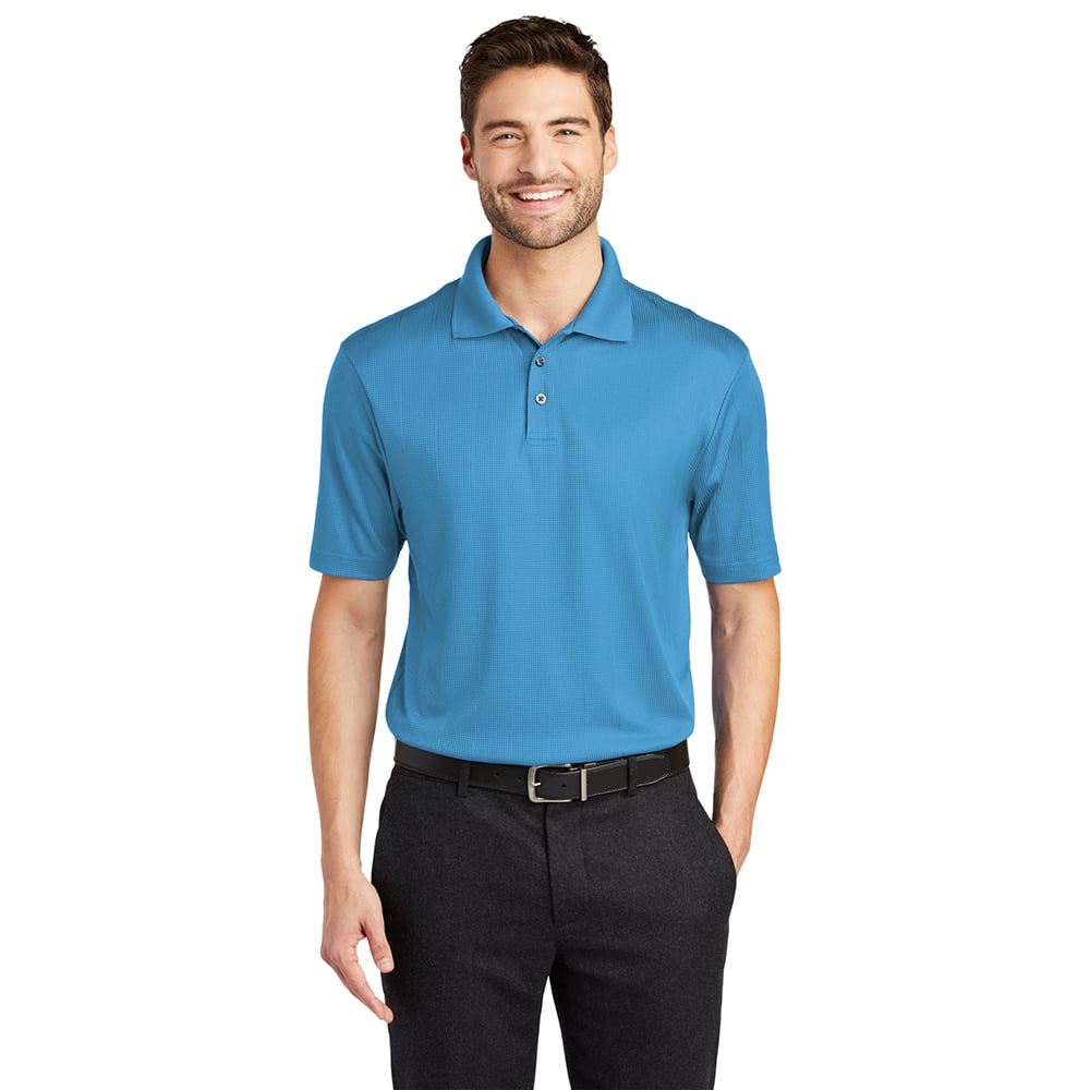 Port Authority K528 Fine Jacquard Short Sleeve Performance Polo Shirt - Gorvex.com