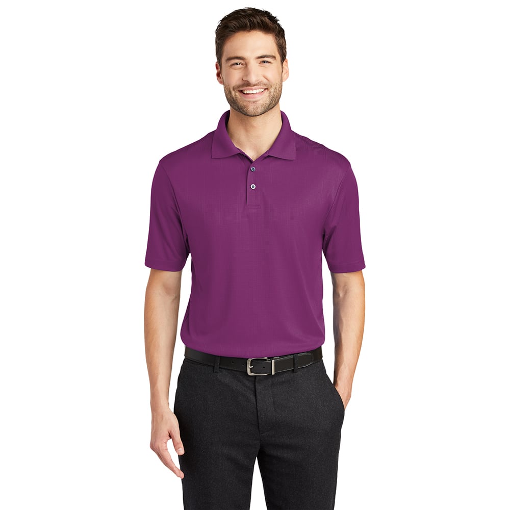 Port Authority K528 Fine Jacquard Short Sleeve Performance Polo Shirt - Gorvex.com